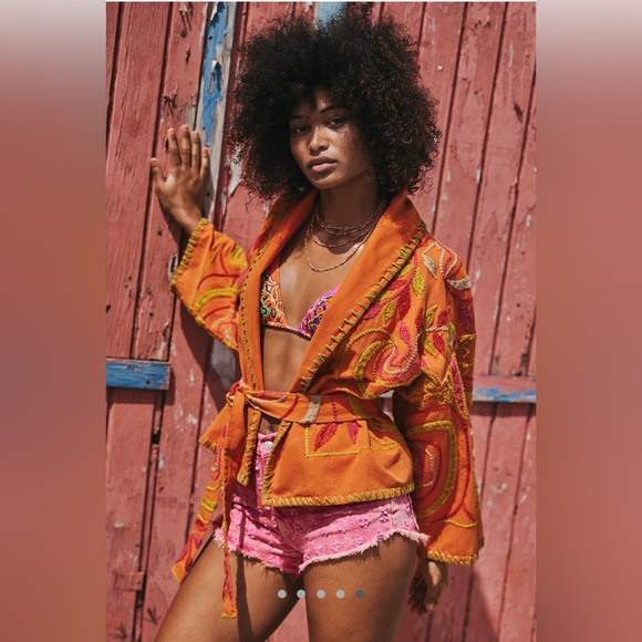 NWT Free People Nori Embroidered Jacket - Picture 5 of 12